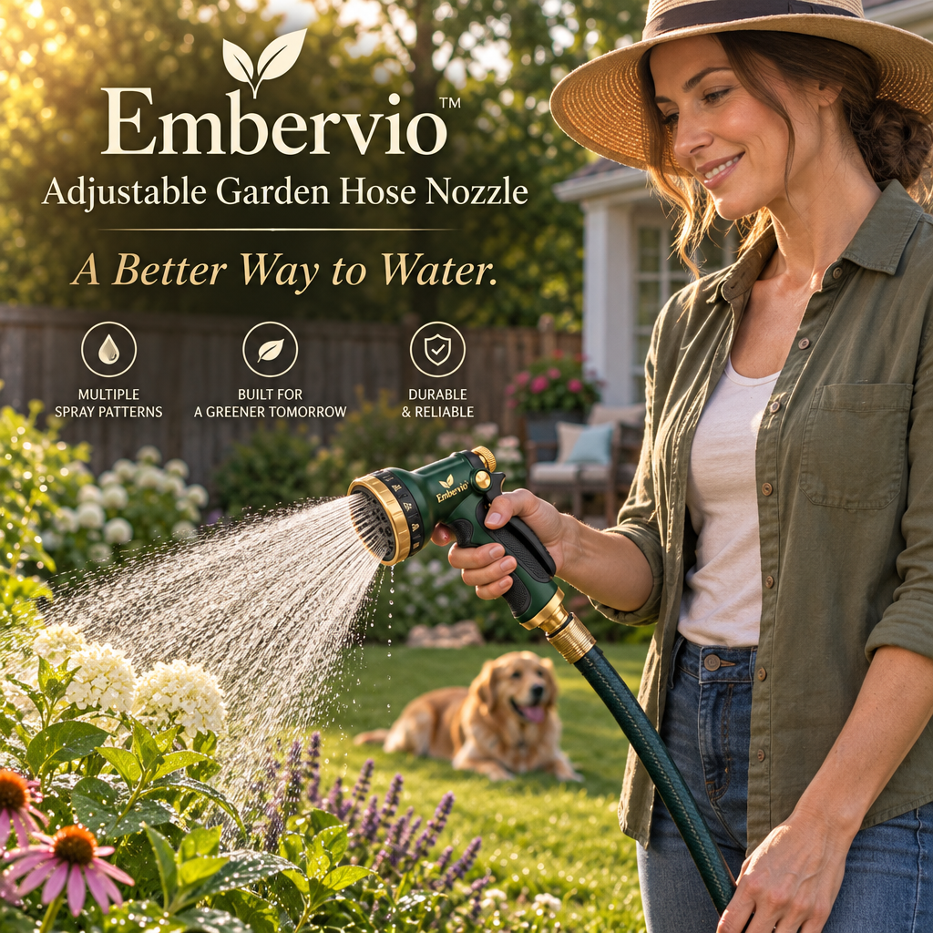Embervio Adjustable Garden Hose Nozzle lifestyle