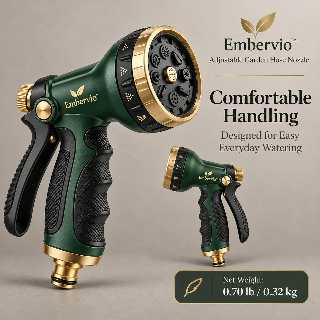 Embervio Adjustable Garden Hose Nozzle weight