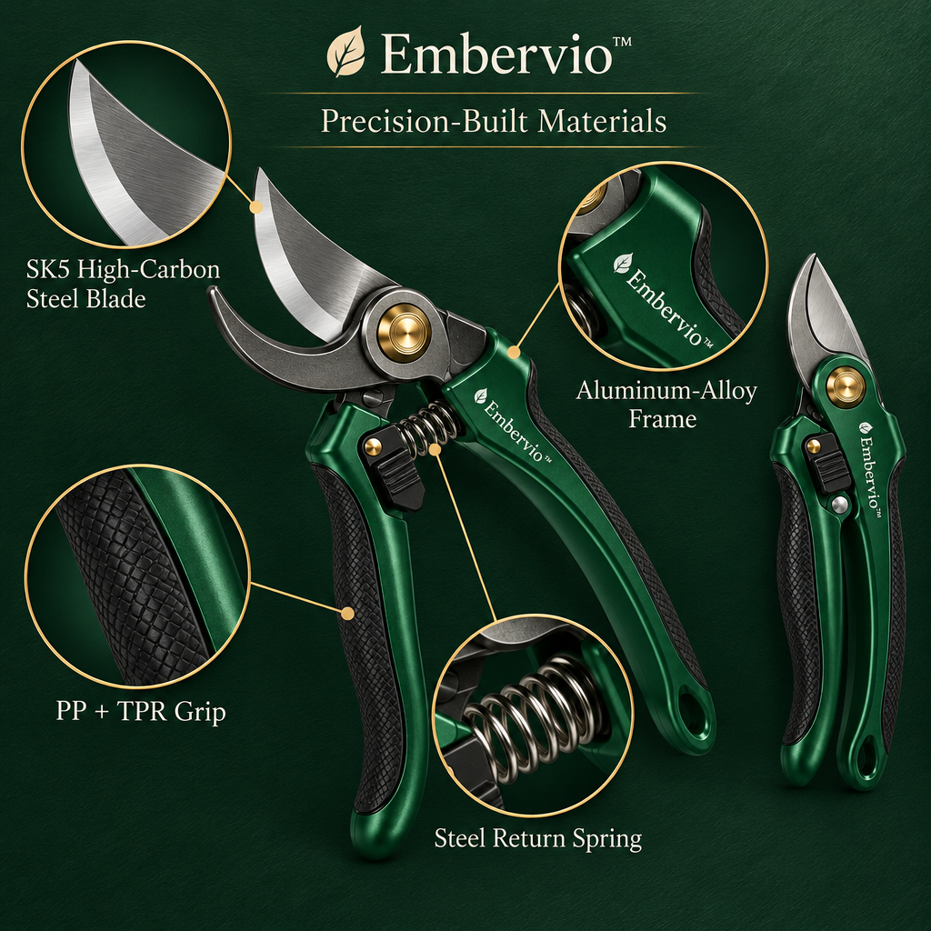 Embervio Bypass Pruning Shears materials structure