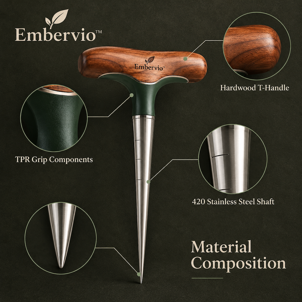 Embervio Garden Dibber materials structure