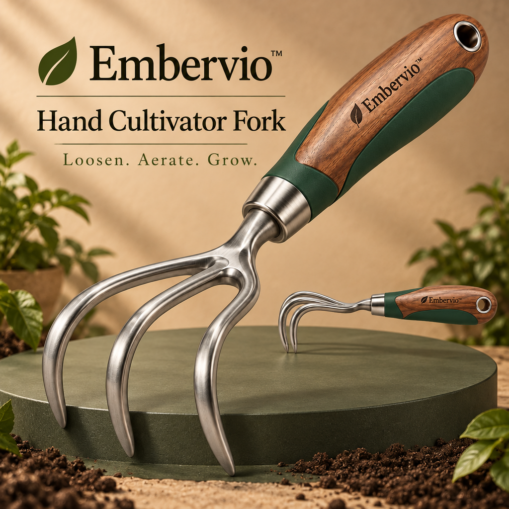 Embervio Hand Cultivator Fork brand hero