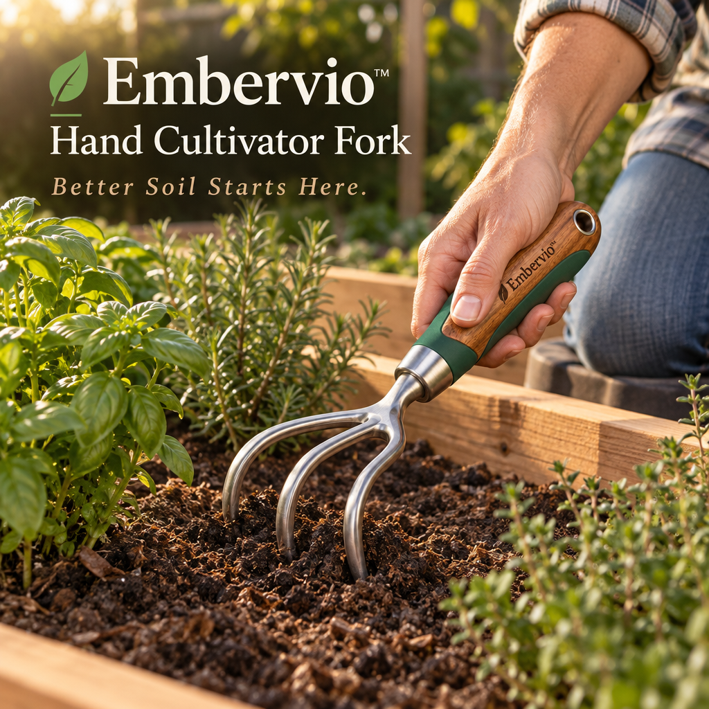 Embervio Hand Cultivator Fork lifestyle