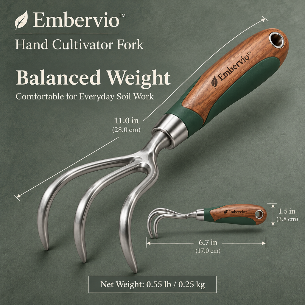 Embervio Hand Cultivator Fork weight