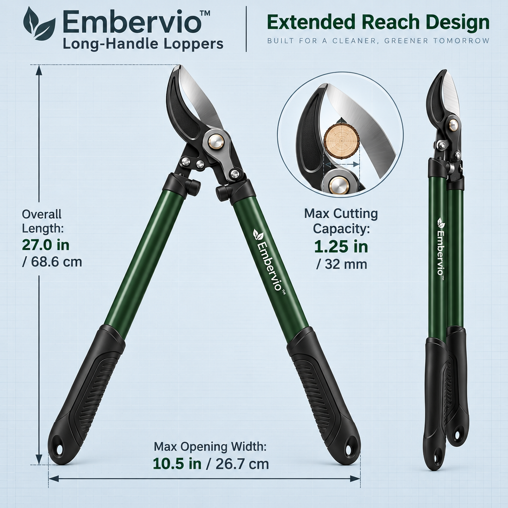 Embervio Long-Handle Loppers dimensions