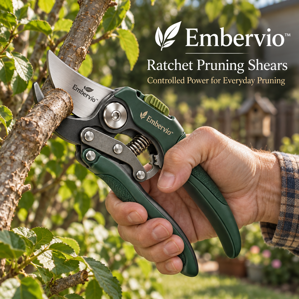 Embervio Ratchet Pruning Shears lifestyle