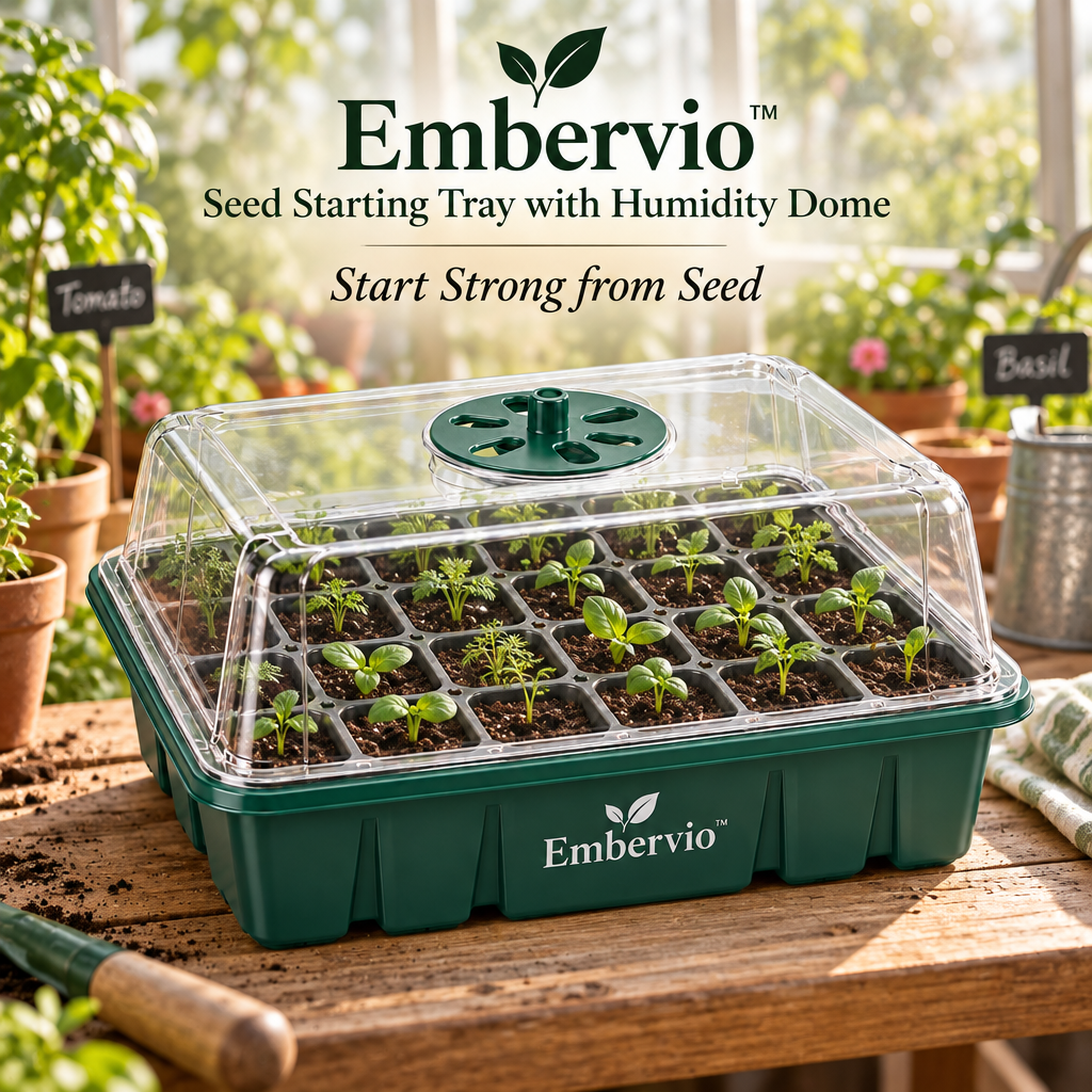 Embervio Seed Starting Tray with Humidity Dome lifestyle