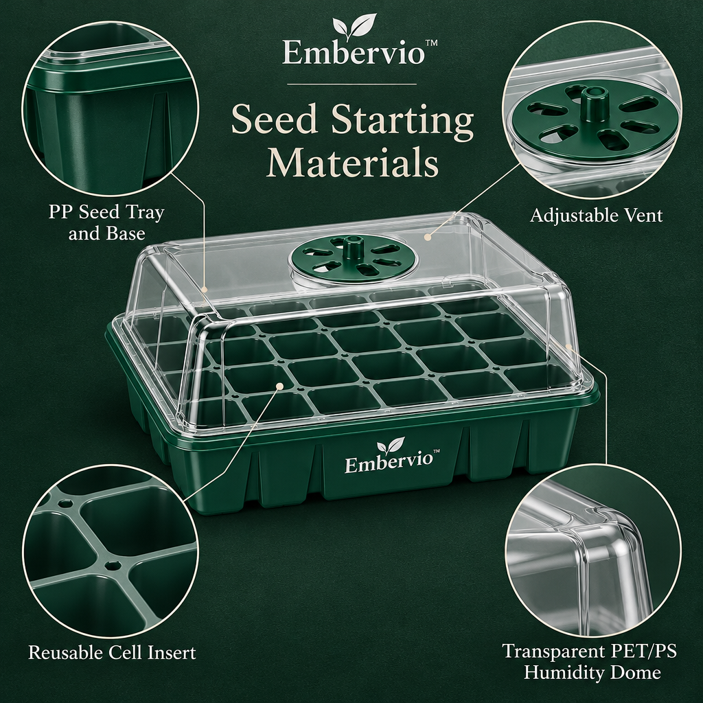 Embervio Seed Starting Tray with Humidity Dome materials structure