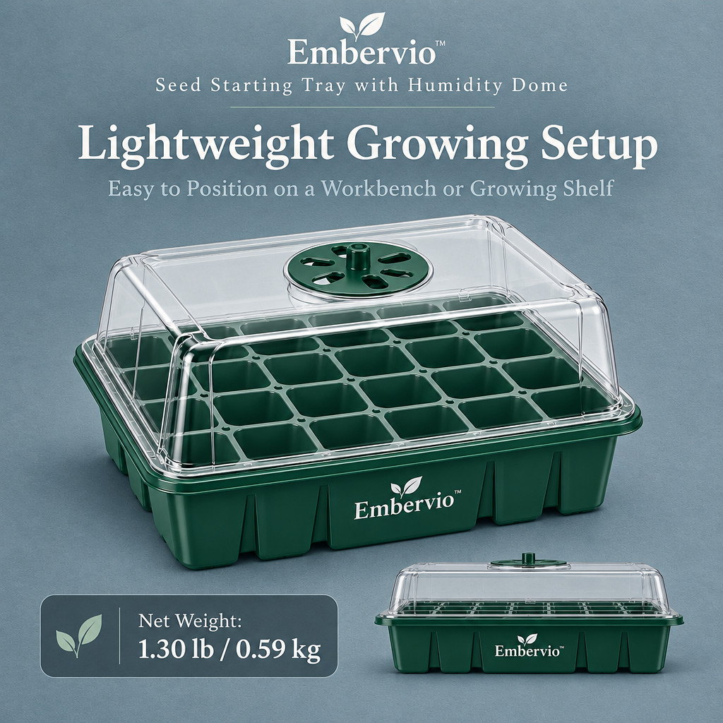 Embervio Seed Starting Tray with Humidity Dome weight